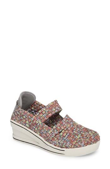 Women's Bernie Mev. Frontier Woven Mary Jane Wedge Us / 36eu - Pink