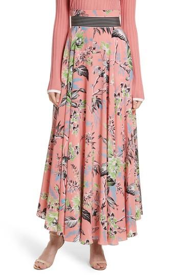 Women's Diane Von Furstenberg Draped Silk Maxi Skirt - Pink