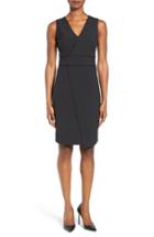 Women's T Tahari Dolce Asymmetrical Seam Pinstripe Front Sheath Dress