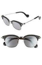Men's Moncler 49mm Wayfarer Sunglasses - Matte Black/ Ruthenium