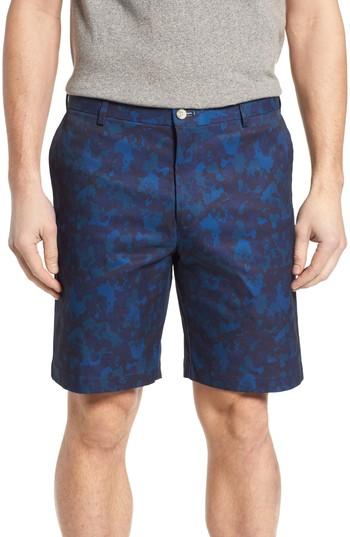Men's Peter Millar Carrboro Camo Performance Shorts - Blue