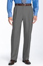Men's Ballin Double Reverse Pleated Wool Twill Trousers - Metallic