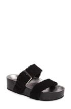 Women's Rag & Bone Evin Genuine Shearling Slide Sandal Us / 35eu - Black