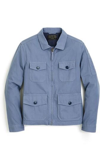 Men's J.crew Four-pocket Utility Jacket - Blue