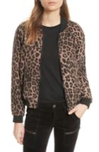 Women's Joie Julita Leopard Print Silk Jacket - Black