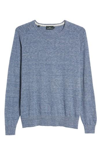 Men's Rodd & Gunn Arbors Cotton V-neck Sweater, Size - Blue