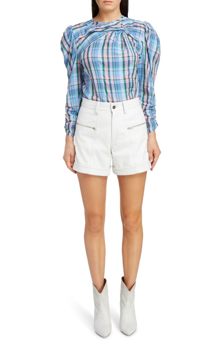 Women's Isabel Marant Leather Shorts Us / 42 Fr - White
