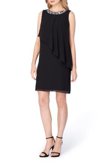 Women's Tahari Embellished Tiered Shift Dress
