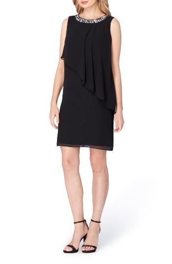 Women's Tahari Embellished Tiered Shift Dress