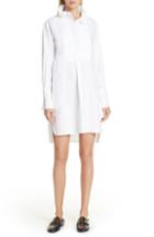 Women's Isabel Marant Etoile Milena Ruffle Neck Shirtdress Us / 34 Fr - White