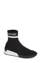 Women's Calvin Klein Quan Stretch Knit Sneaker M - Black