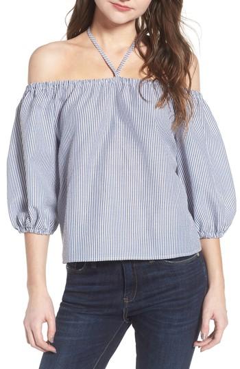 Women's Wayf Forli Off The Shoulder Halter Top - Blue