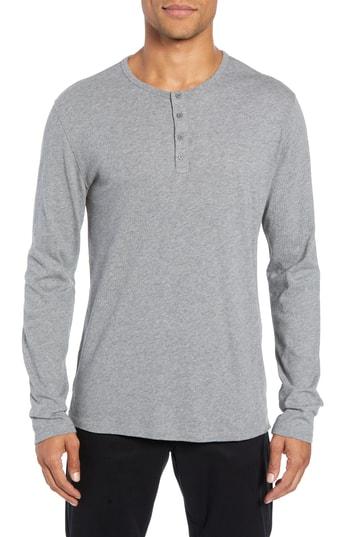 Men's Vince Long Sleeve Henley - Grey