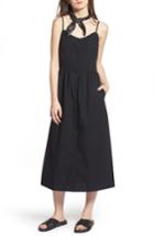 Women's Treasure & Bond Button Front Midi Dress, Size - Black