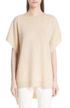 Women's Lafayette 148 New York Dropped Hem Cashmere Sweater - Beige