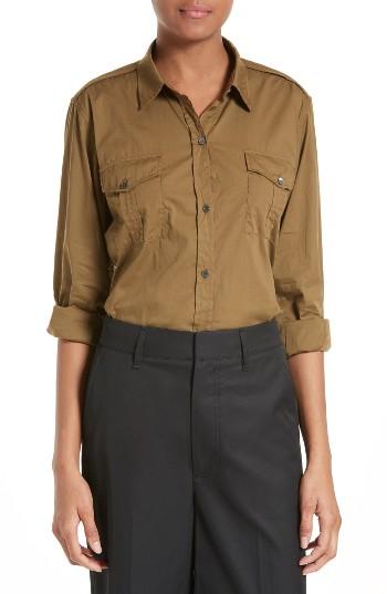 Women's Vince Military Shirt - Green