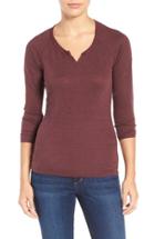 Women's Joe's 'penn' Split Neck Linen Tee - Red
