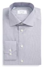 Men's Eton Contemporary Fit Dot Dress Shirt - Grey