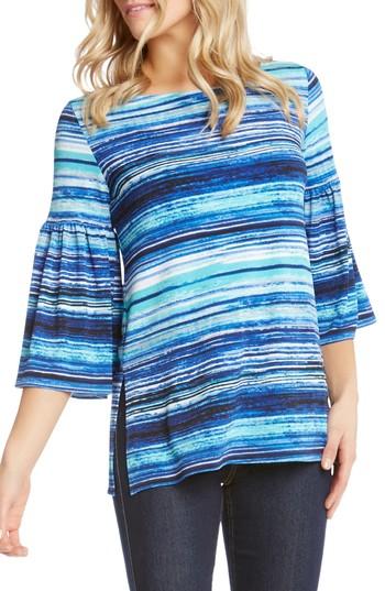 Women's Karen Kane Side Slit Top - Blue