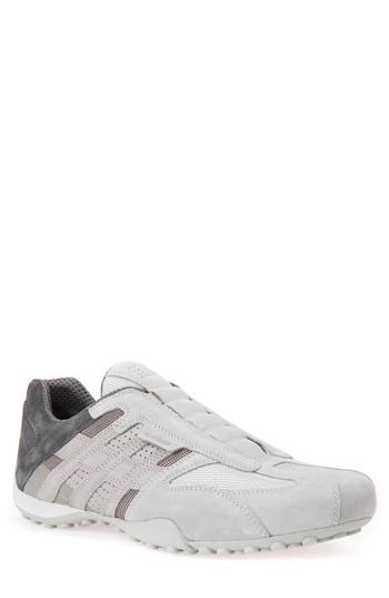 Men's Geox Snake 126 Laceless Low Top Sneaker Us / 40eu - Grey