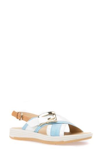Women's Geox Koleos Crisscross Sandal Us / 36eu - White