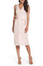 Women's Maggy London Floral Lace Midi Dress - Pink