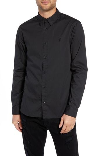 Men's Allsaints Redondo Slim Fit Shirt - Black