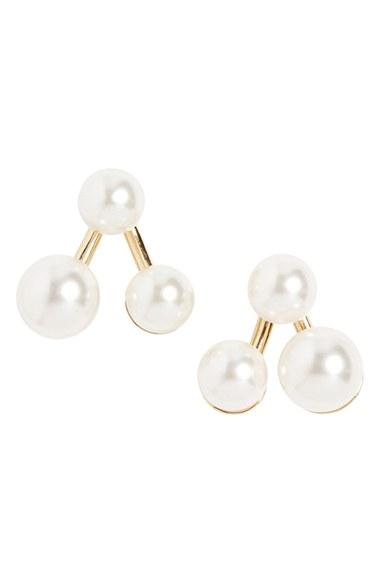 Women's St. John Collection Glass Pearl Drop Earrings