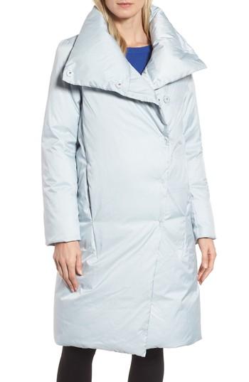 Women's Dkny Water Resistant Twill Puffer Coat