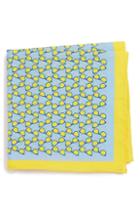 Men's Southern Tide Ocean City Cotton & Silk Pocket Square, Size - Blue