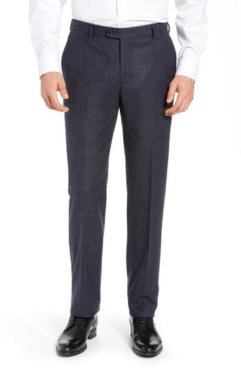 Men's Hickey Freeman Classic Fit Solid Trousers R - Grey