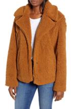 Women's Caslon Faux Shearling Jacket, Size - Brown