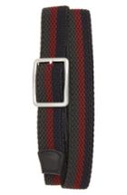 Men's Torino Belts Tri Stripe Reversible Woven Belt - Navy/ Burg/ Slate