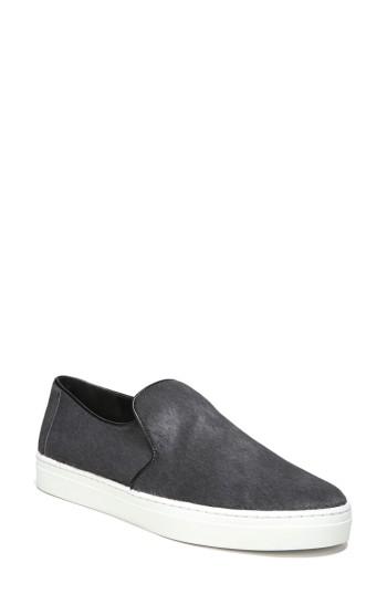 Women's Diane Von Furstenberg Budapest Genuine Calf Hair Slip-on Sneaker M - Grey