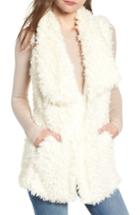 Women's Bishop + Young Faux Fur Vest - Ivory