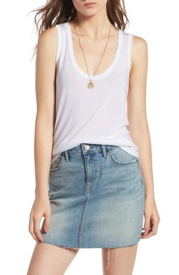 Women's Treasure & Bond U-neck Tank, Size - White