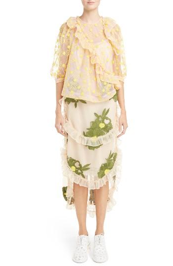 Women's Simone Rocha Diagonal Frill Top