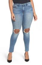 Women's Good American Good Legs Ripped Skinny Jeans - Blue