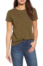 Women's Lucky Brand Embroidered Crewneck Tee - Green