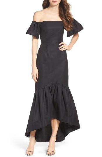 Women's Jill Jill Stuart High/low Faille Off The Shoulder Gown