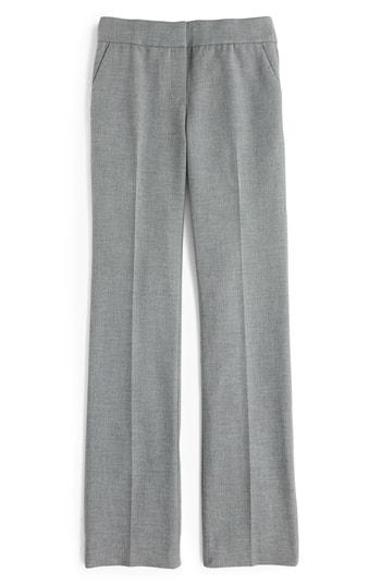 Petite Women's J.crew Edie Full Length Trouser In Four-season Stretch P - Grey