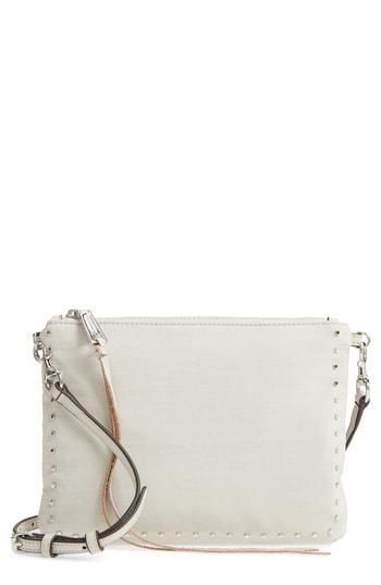 Rebecca Minkoff Jon Studded Nylon Crossbody Bag - Ivory