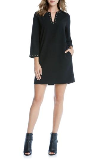 Women's Karen Kane Grommet Trim Shift Dress - Black