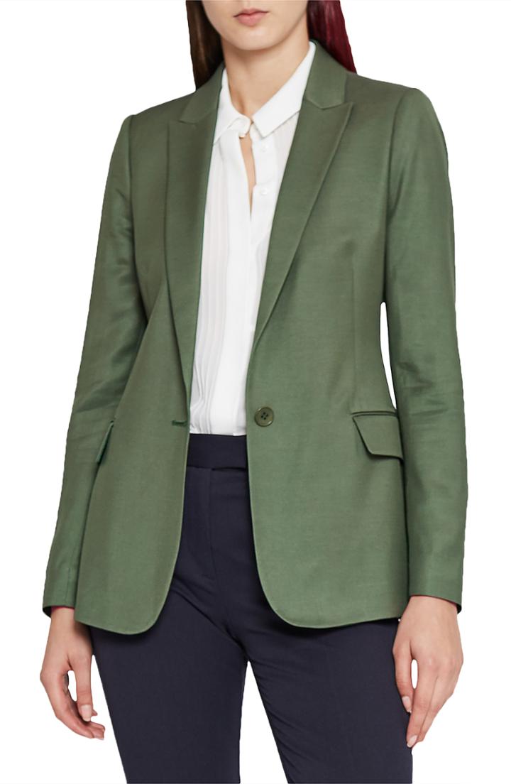 Women's Reiss Etta Slim Fit Blazer Us / 8 Uk - Green