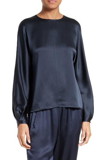 Women's Vince Silk Blouse - Blue