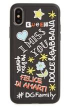 Dolce & Gabbana Graffiti Print Iphone X Case - Black