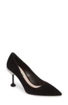 Women's Miu Miu Jeweled Pump .5us / 35.5eu - Black
