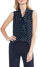 Women's Vince Camuto Romantic Dots Tie Neck Blouse - Blue