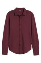 Men's Bugatchi Trim Fit Heathered Knit Sport Shirt