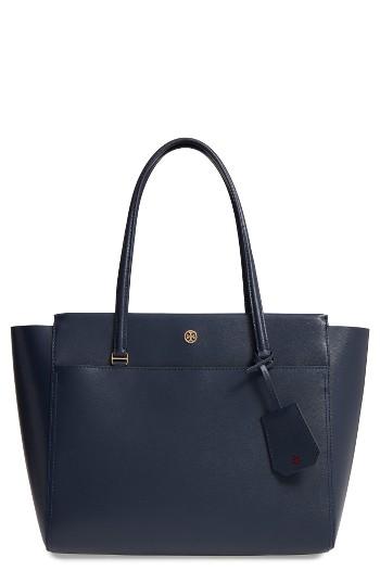 Tory Burch Parker Leather Tote - Blue
